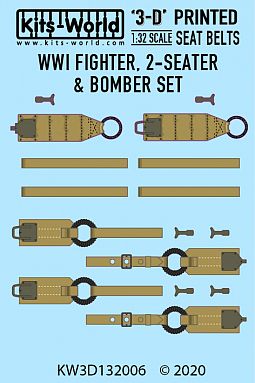Kitsworld 1:32 Scale WWI German Fighter 2 Seater & Bomber Seat Belt Set 